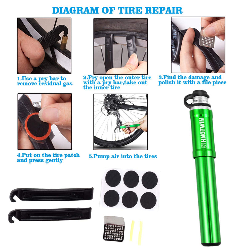 GSKJ Bike Repair Tool Kit, Bicycle Tire Pump, Tire Puncture Repair Kit, Bike Multi Tool Set, Glueless Tire Patches, Bicycle Tire Lever and Portable Bike Bag, Emergency All in One Bike Tool - BeesActive Australia