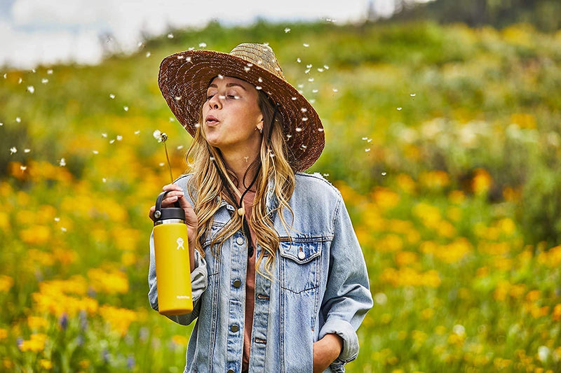 Hydro Flask Wide Mouth Flex Cap Bottle - Stainless Steel Reusable Water Bottle - Vacuum Insulated 20 Oz Alpine - BeesActive Australia