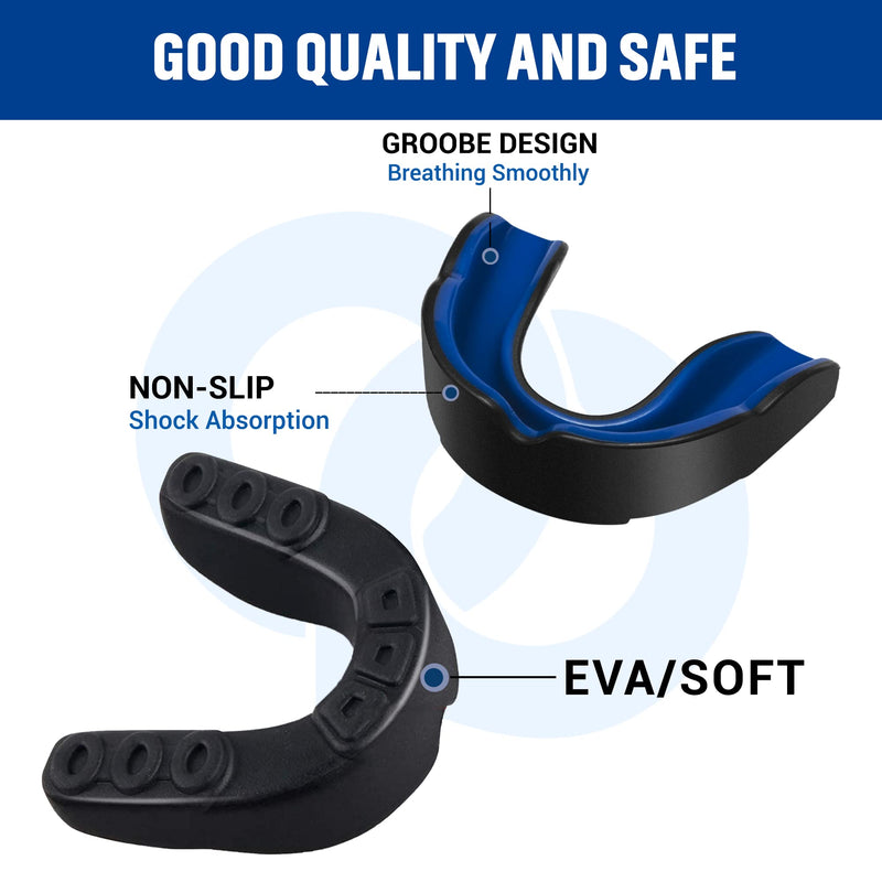OP variety 6 PCS Mouth Guard Case with Carry Bag, Comfortable & Excellent Breathing, Easy to Fit Youth Sports Mouthguard for Boxing, Rugby, Football, MMA, Karate, and Other Adults Sports. - BeesActive Australia