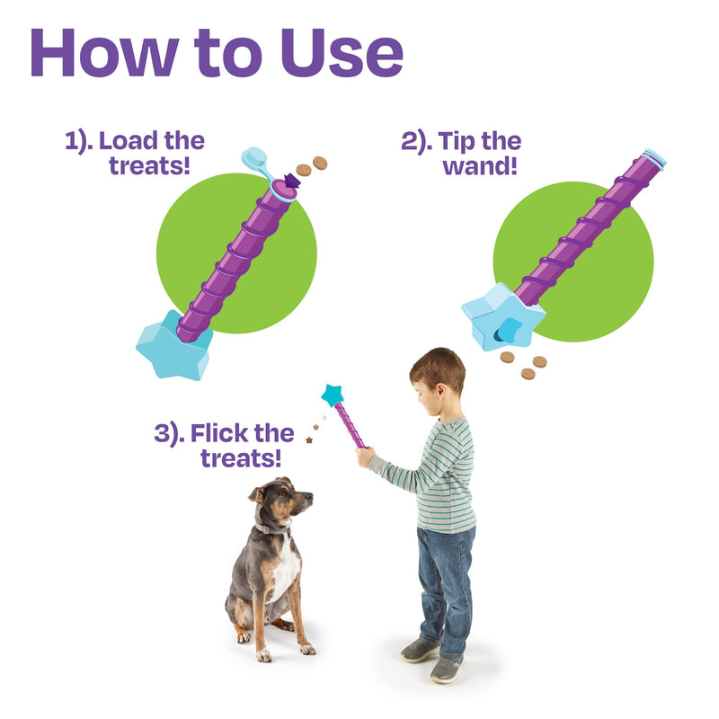 Brightkins Magic Wand Treat Dispenser: Star - 1 Piece Dog Treat Holder, Treat Dispenser for Dogs, Multicolor - BeesActive Australia