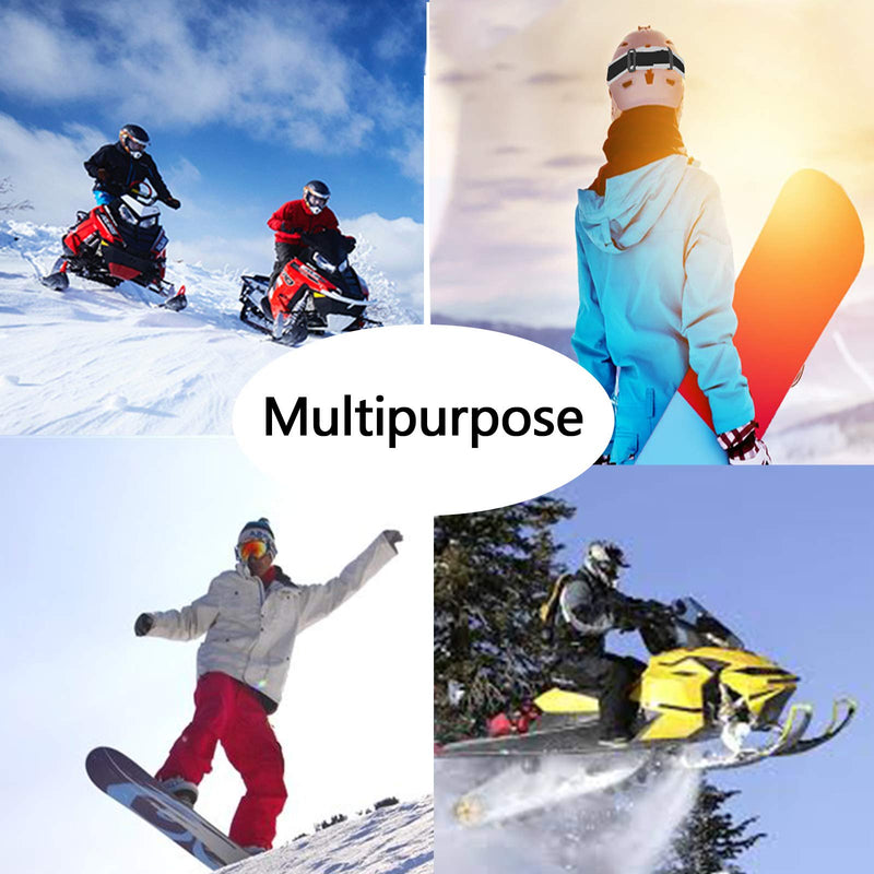 Frameless OTG Ski Snow Goggles for Men Women, Snowboard Goggle with Anti-Fog Lens E-silver-vlt4% - BeesActive Australia