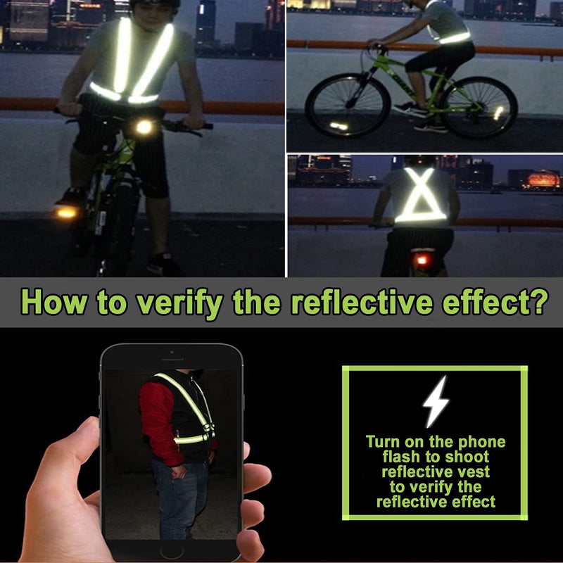 AUOON Reflective Running Vest,Reflective Vest Adjustable for Run,Cycle,Walk, Outdoor,Breathable Waterproof Lightweight 2 Pack - BeesActive Australia
