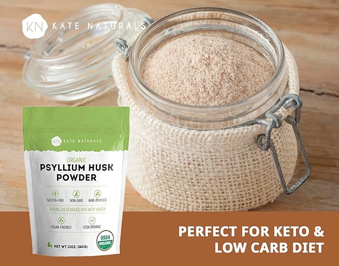 Kate Naturals Psyllium Husk Powder 12oz (340g) Directly shipped from overseas - BeesActive Australia