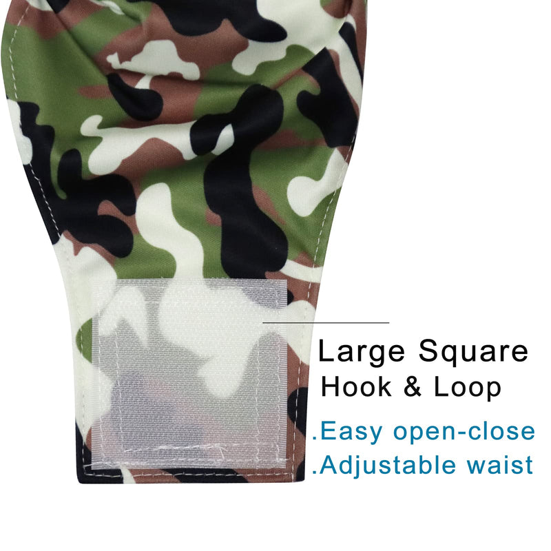 JoyDaog Jean Belly Bands for Small Dog Diapers Male Reusable Puppy Wrap(Pack of 3) L(16"-20"Waist) 3 Camo Colors - BeesActive Australia