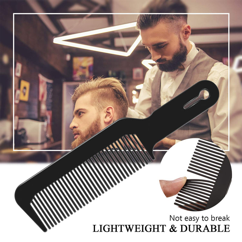 2 Pieces Clipper Combs Barber Combs Heat Resistant Flat Top Comb Hairdressing Combs Hair Cutting Combs (Black, White) - BeesActive Australia