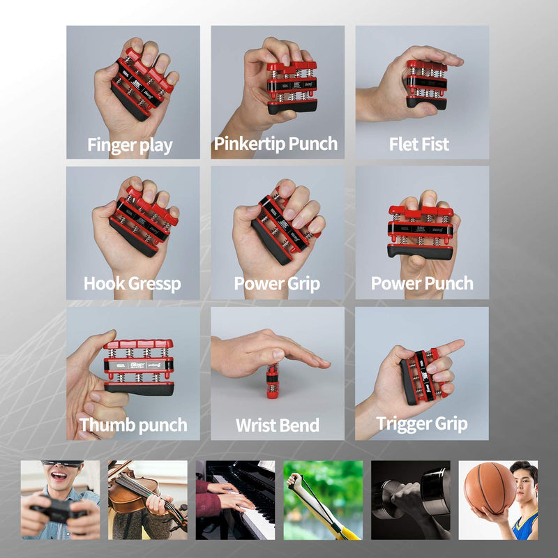 GM2 Grip Exerciser, Hand Exerciser, Finger Exerciser. Options 9LB(Black) 7LB(Red) 5LB(Blue) - BeesActive Australia