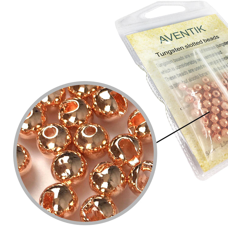 Aventik Think Fast Think Deep Beads 50pc Tungsten Beads Slotted Fly Tying Materials 10 Colors / 5 Sizes Jig Hooks Fly Fishing nickle 7/64'' (3.00 mm) - BeesActive Australia