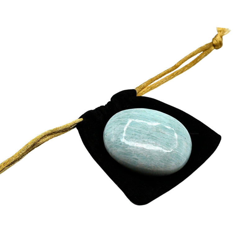 Amazonite Crystal Palm Stone Natural Healing Stone for Chakra Balancing Spritual Good Luck Amazonite - BeesActive Australia