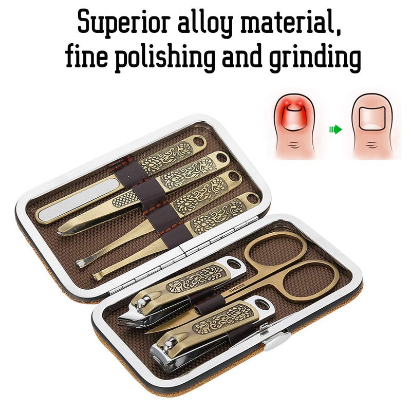 Professional manicure set, manicure and scissor nail scissors genuine leather case set travel manicure kit - BeesActive Australia