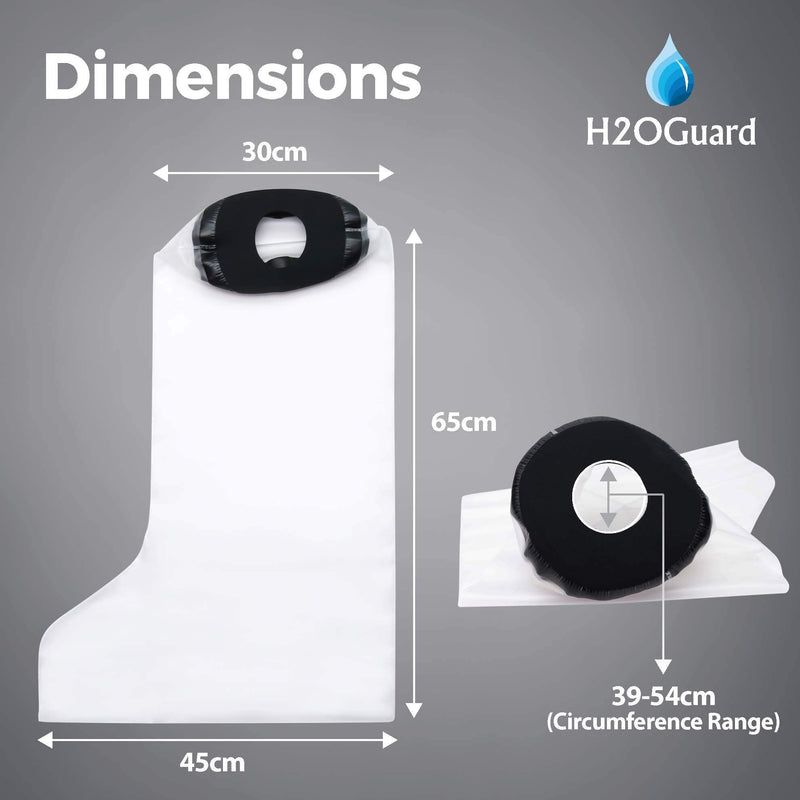 Waterproof Leg Protector for Cast and Bandage with a Hygiene Mitt - Adult Half-Leg Design for Shower or Bath by H2OGuard - BeesActive Australia