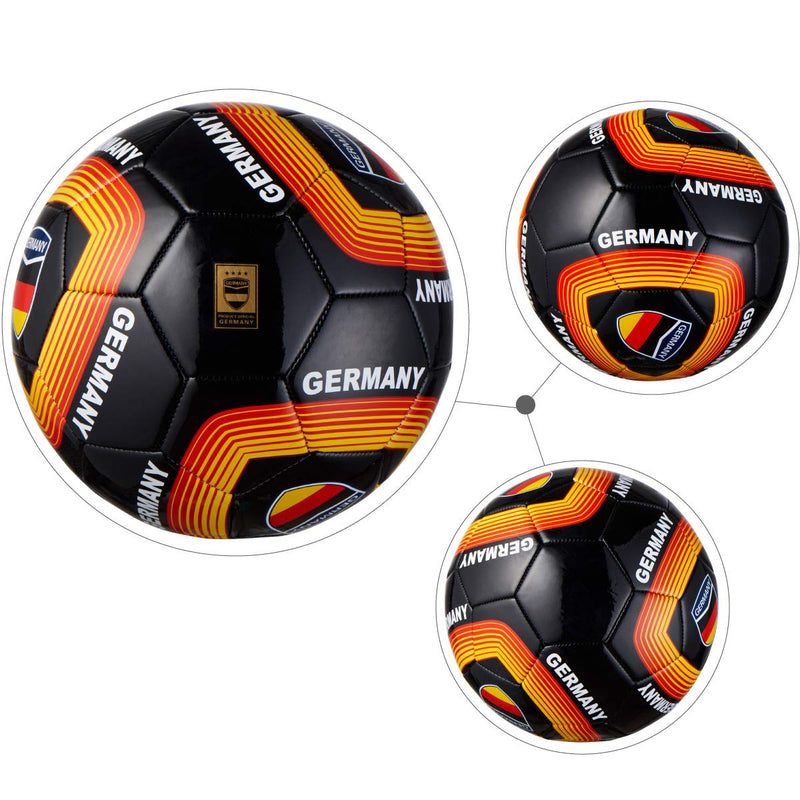 CLASICO Training & Recreation Soccer Ball Free Carrying Net Bag &Needle with Triangle Nation Pattern Official Size 5 for Ages 12+ Germany - BeesActive Australia