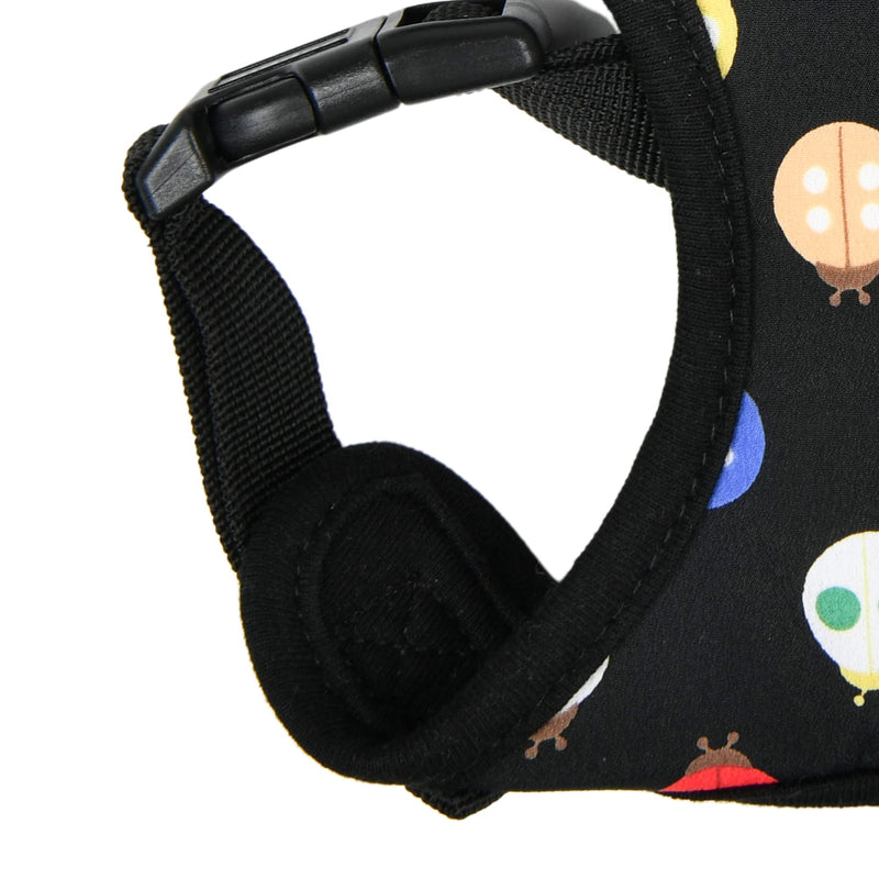 Puppia Spring and Summer Design Dog Harness Over-The-Head No Pull No Choke Walking Training Adjustable for Small & Medium Dog BLACK_LADYBEETLE - BeesActive Australia