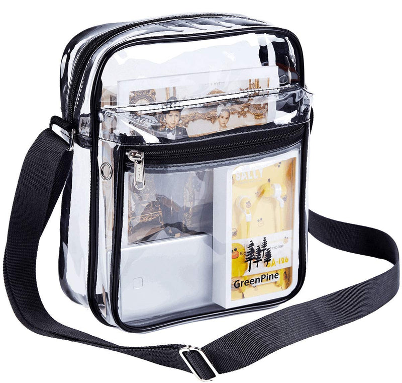 Clear Messenger Bag for Work & Business Travel for Men & Women,Stadium Approved - Transparent Cross-Body Shoulder Bag for Security & Sporting Event - BeesActive Australia