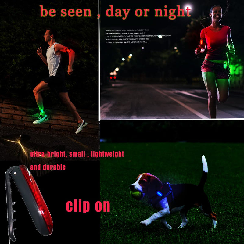 LED Safety Light (4 Pack) bike rear light bicycle tail LED | Clip On Strobe/Running Lights for Runners, Dogs, Bike, Walking | The Best High Visibility Accessories for Your Reflective Gear, Bicycle etc - BeesActive Australia