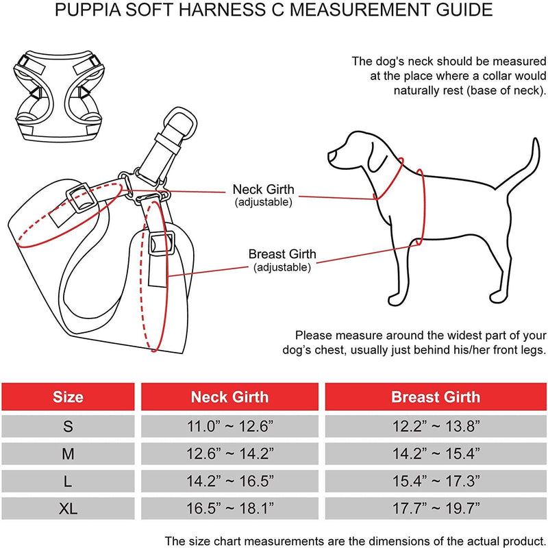 Puppia Soft Harness C Medium SKY BLUE - BeesActive Australia
