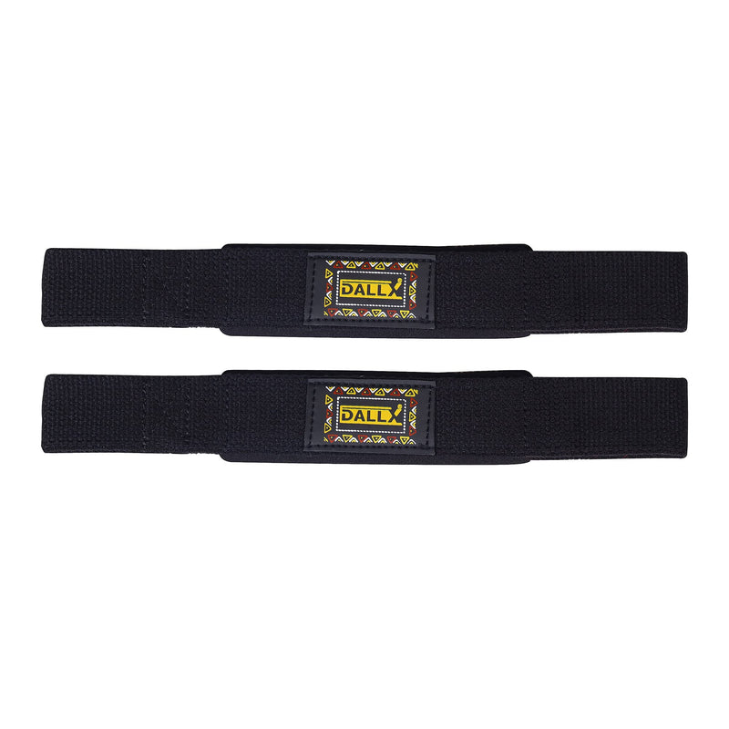 DALLX Weight Lifting Straps for Deadlifting Powerlifting Bodybuilding Gym Fitness Workout Soft Cotton Neoprene Wrist Strong Grip Support for Men and Women – Pair Black - BeesActive Australia
