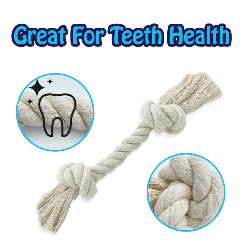 Barida Pet Tough Dog Rope Toys – Chew Toys. Premium and Non Toxic Cotton Almost Indestructible Dog Toys. Interactive Toys, Aggressive Chewers, Tug of War, Teeth Cleaning, Puppy Toys Small (11.80") - BeesActive Australia