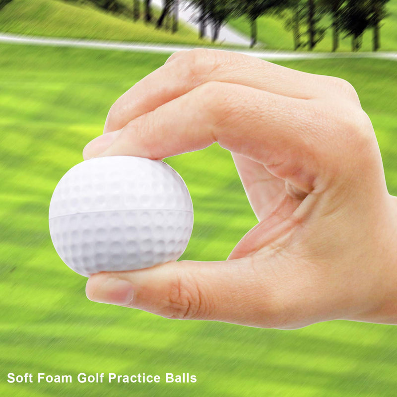 40 Pack Foam Golf Practice Balls - Realistic Feel and Limited Flight Training Balls for Indoor or Outdoor 30 White - BeesActive Australia