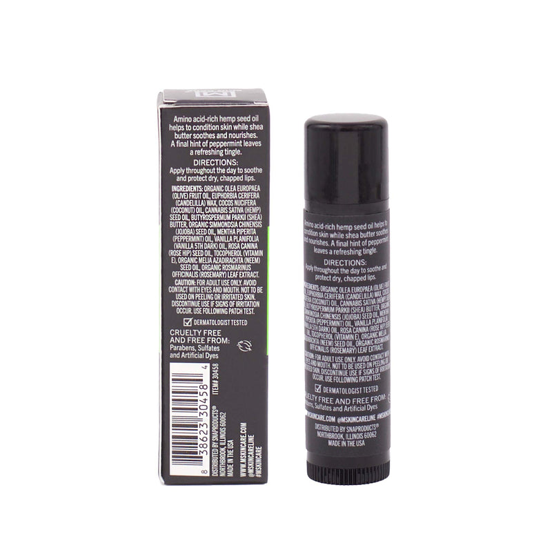 M. Skin Care Hemp Therapy Lip Mend Balm for Men, Refreshing Peppermint, Shea Butter, Cruelty Free - BeesActive Australia