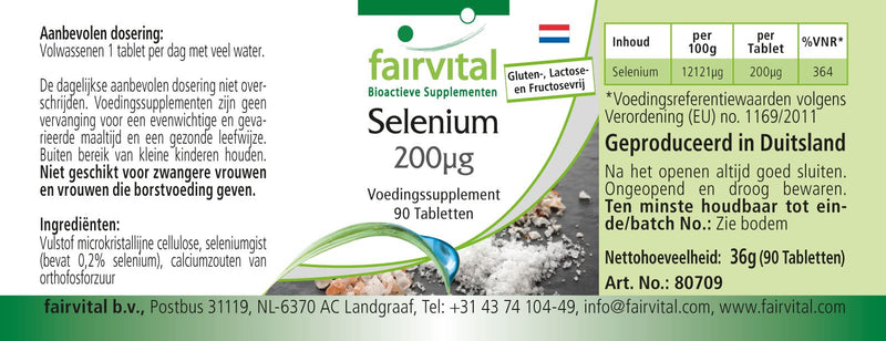 Selenium 200mcg from Selenium Yeast - Bulk Pack for 3 Months - HIGH Dosage - Vegan - 90 Tablets - BeesActive Australia