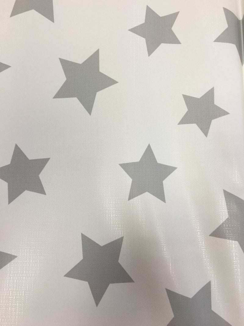 Deluxe Unisex Baby Waterproof Changing Mat with Raised Edges - Unique White with Grey Stars Design - BeesActive Australia