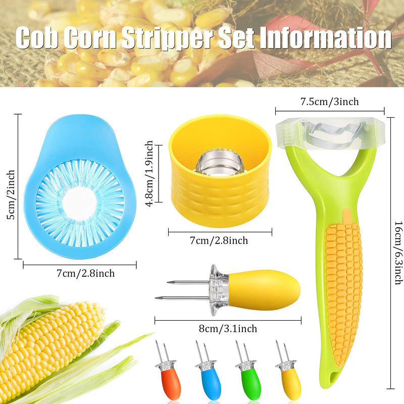 13 Pieces Corn Peeler Cob Corn Remover Corn Zipper Corn Silk Remover Corn Cob Holders Pins for Home Kitchen Restaurant Use - BeesActive Australia