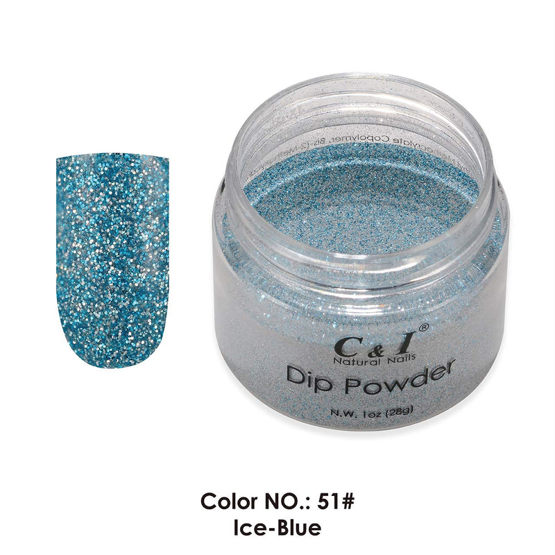 C & I Dipping Powder Color No.051 Ice-Blue Pearl Shine Color System - BeesActive Australia