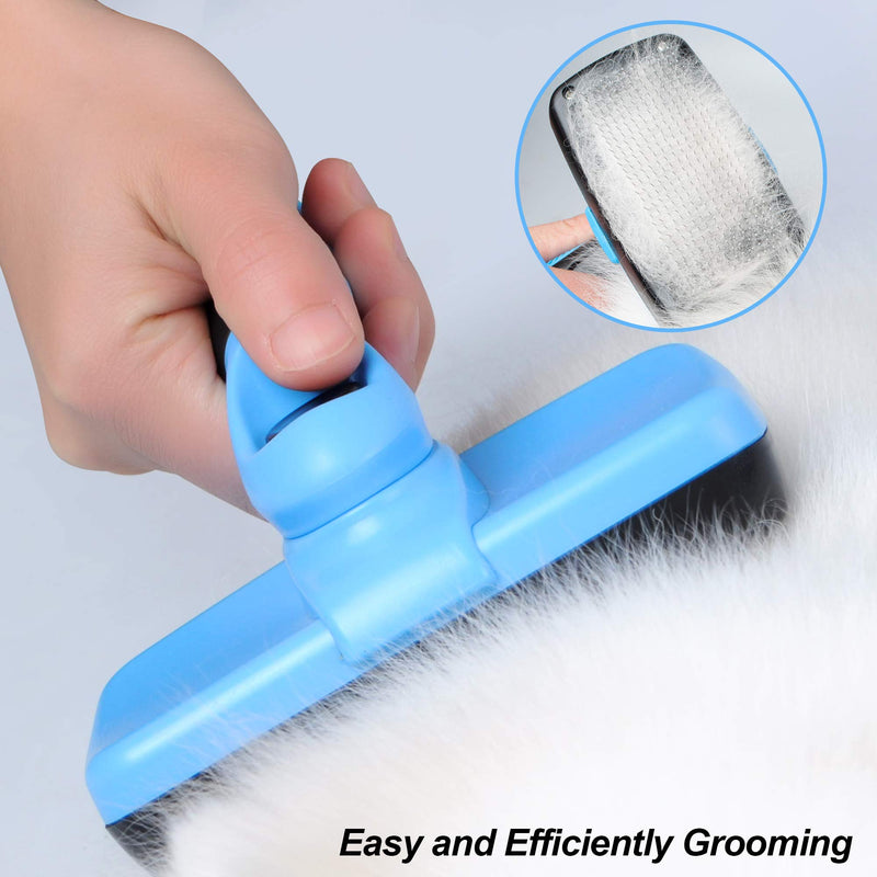 Fida Self Cleaning Slicker Brush with Protective Ball Tips, Dog Brush / Cat Brush for Shedding and Grooming Loose Undercoat, Mats - for Small, Medium & Large Dogs and Cats with Short to Long Hair - BeesActive Australia