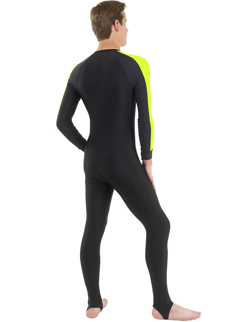 [AUSTRALIA] - Phantom Aquatics Snorkeling Swim Lycra Skin Full Suit Wetsuit Medium Black Yellow 