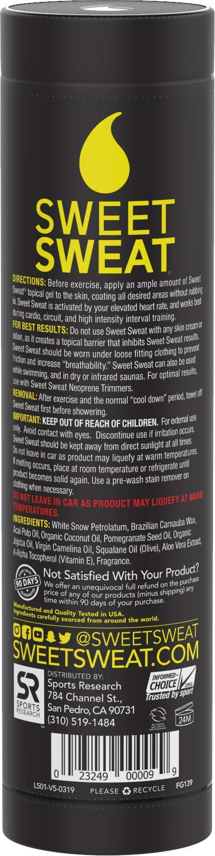 Sweet Sweat 'Workout Enhancer' Gel - Maximize Your Exercise & Sweat Faster - 6.4oz Stick - BeesActive Australia