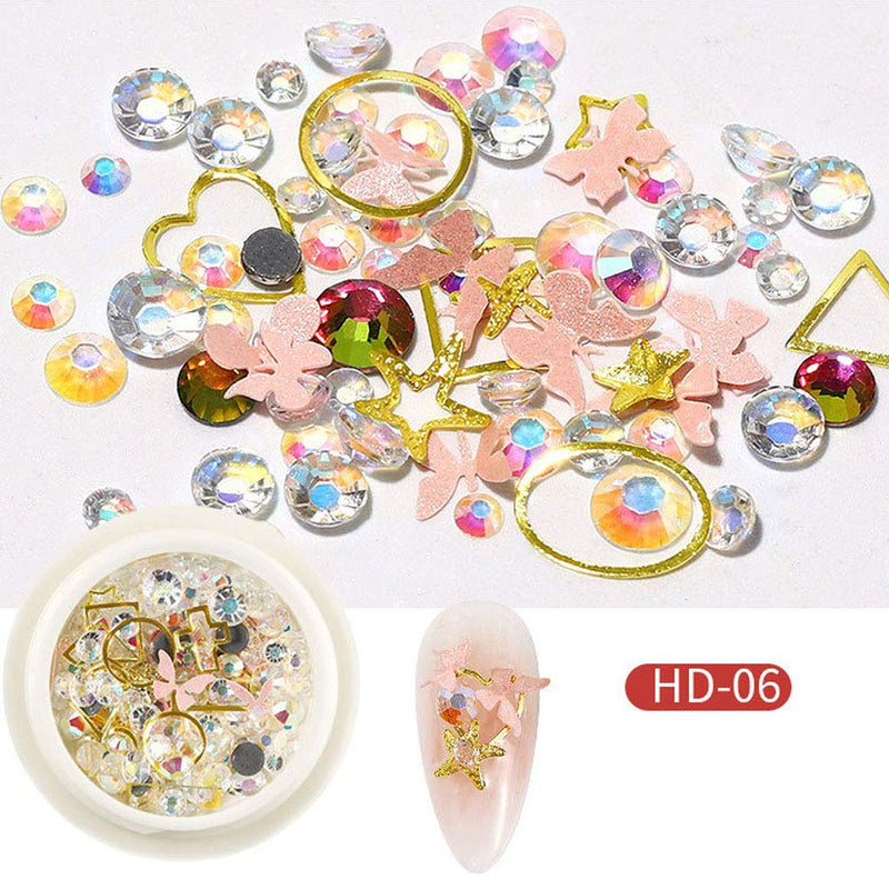 Teabelle 3D Butterfly Nail Art Decorations Diamonds Crystals Rhinestones Gems Resin Metal Butterfly Charms for DIY Nail Craft Jewelry Making - BeesActive Australia