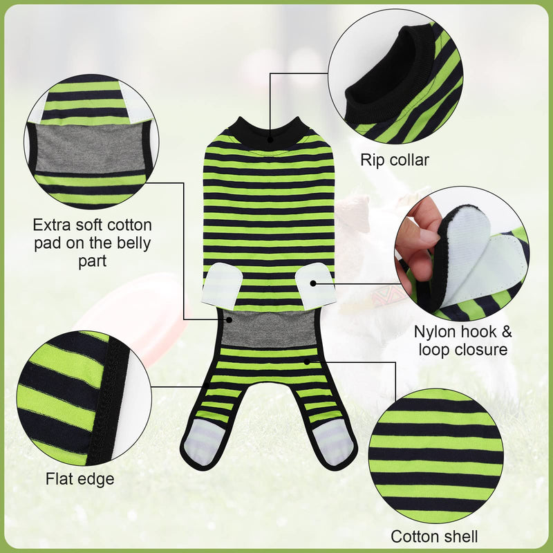 QUEARN Dog Surgery Recovery Suit 2 Packs, Professional Pet Recovery Shirt Dog Abdominal Wounds Bandages for Male Female Pet Surgical Snugly Suit After Surgery Anti-Licking Dog Onesies Medium (Pack of 2) - BeesActive Australia