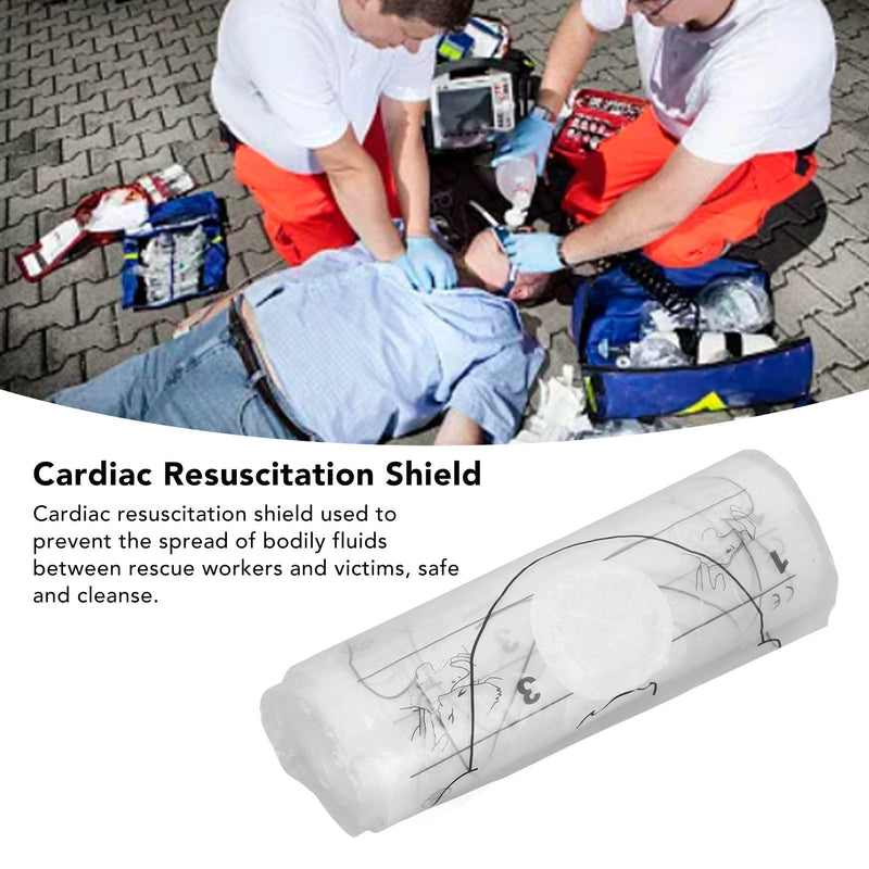 1 Roll First Responder CPR Barrier Cardiopulmonary Resuscitation Barrier Disposable Face Shield for Emergency Use,CPR Trainer - BeesActive Australia