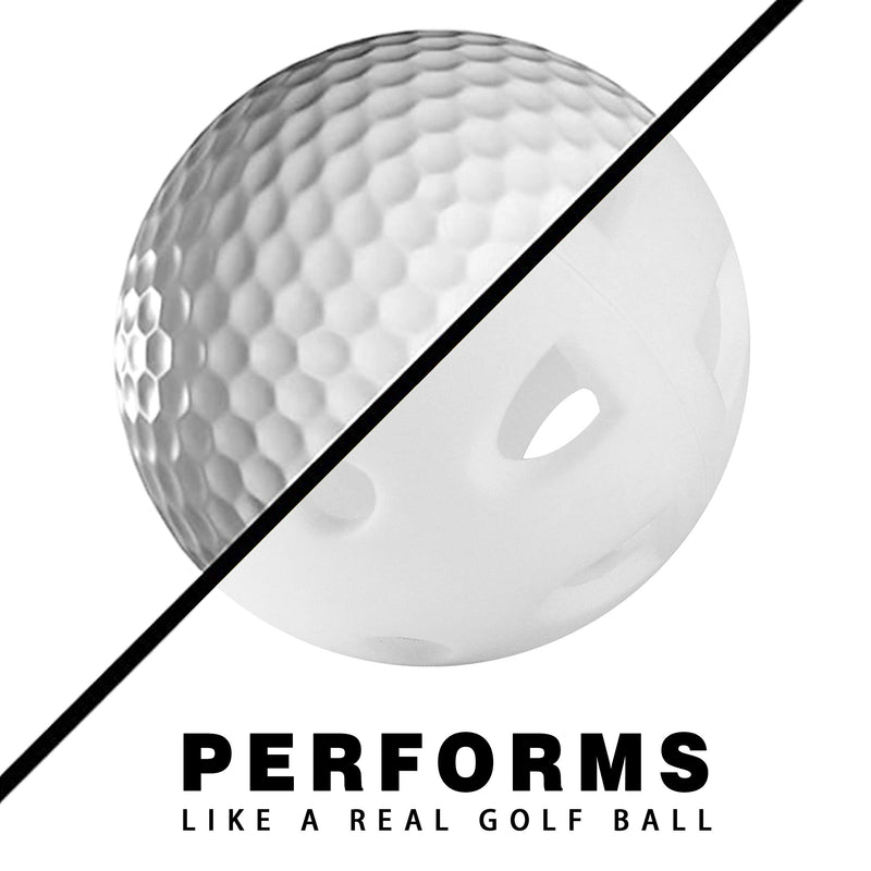 Champkey IMPACTECH Rubber Practice Golf Balls (Pack of 12 or 24 Pcs) - Limited Flight,Indestructible and Resistant to Dents Golf Ball Ideal for Indoor or Outdoor Training White 12 Pack - BeesActive Australia