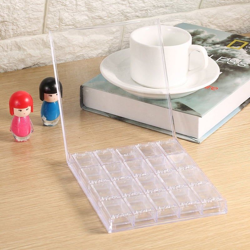 20 Grids Transparent Rhinestone Box Detachable Nail Art Box Acrylic Nail Art Decorations Storage Box Container Case for Storing Nail Art Decorations Rhinestone Beads Non-toxic Harmless - BeesActive Australia