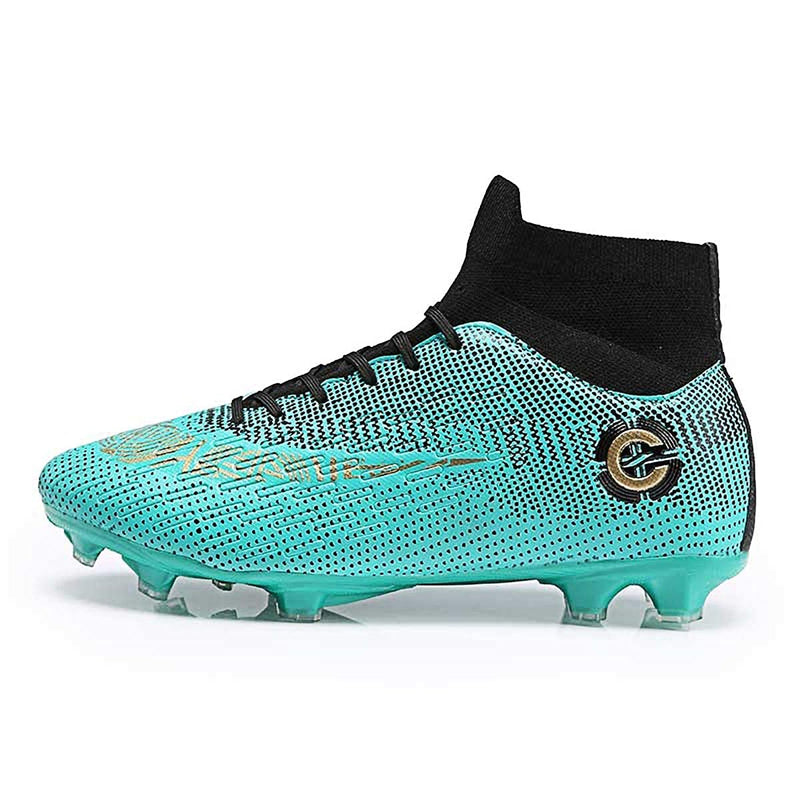 LIAOCX Men's Sports Outdoor Competition/Training Soccer Shoes Boys Football Student Spikes Sneakers 10.5 Green - BeesActive Australia