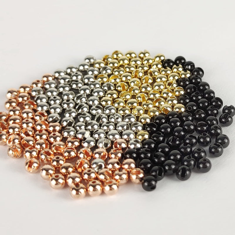 Eupheng EPHENG Fly Tying Beads 50pc Tungsten Beads Slotted Fly Tying Materials Jig Hook Beads Gold 1/18'' (3.50 mm) - BeesActive Australia