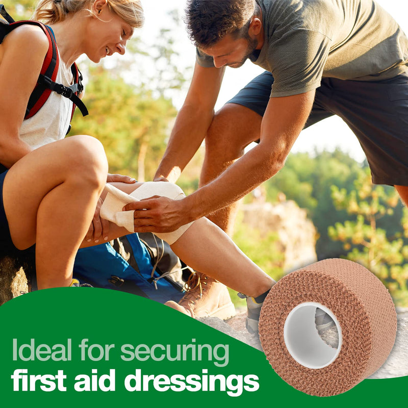 HypaBand Tan EAB First Aid Tape Tearable Strapping First Aid Tape, Small (2.5 cm x 4.5 m) - Pack of 3 Rolls Small (2.5cm) - BeesActive Australia