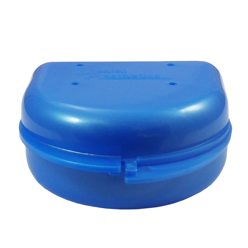 Dental Bath, Retainer Case and Brush ~ Storage Case and Container for Soaking and Cleaning Ortho Retainers (Blue Bath, Blue Case) Blue Bath, Blue Case - BeesActive Australia
