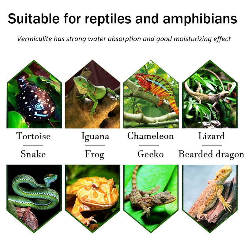 Hamiledyi Reptile Substrate Vermiculite Bedding Snake Hibernant moisturizing Soil Terrarium Bedding for Snake Tortoise Lizard Hatching Eggs M-4L - BeesActive Australia