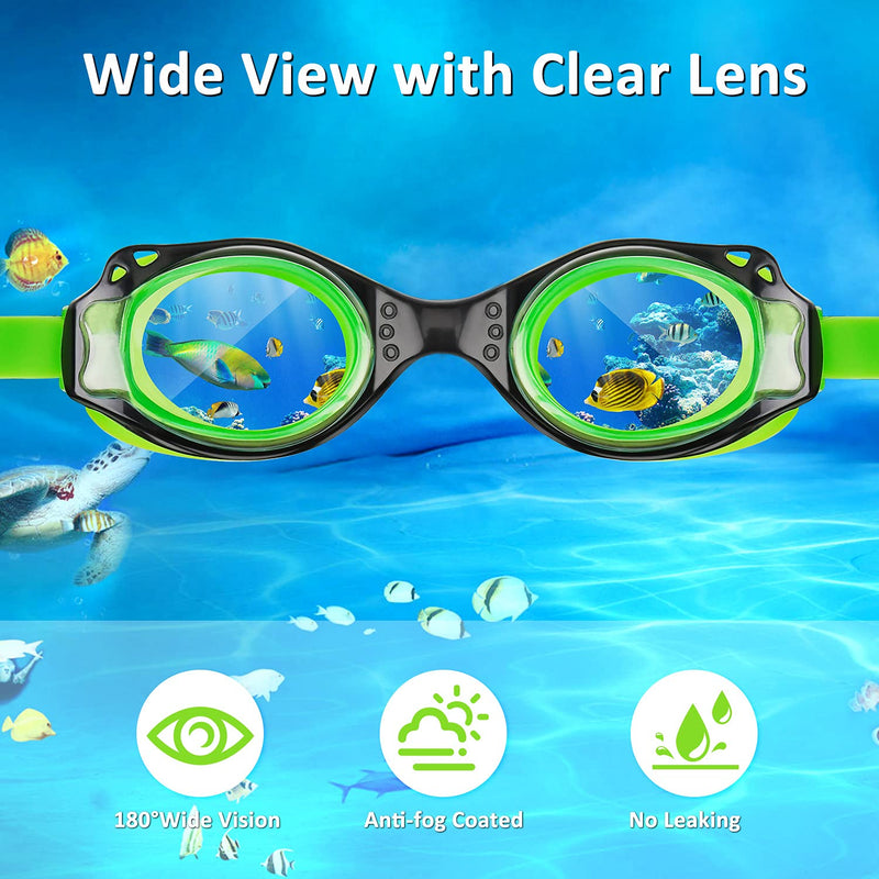 Kids Swim Goggles, 2 Pack Swimming Goggles Anti Fog No Leaking Goggles for Kids Children Girls and Boys(6-14) - BeesActive Australia