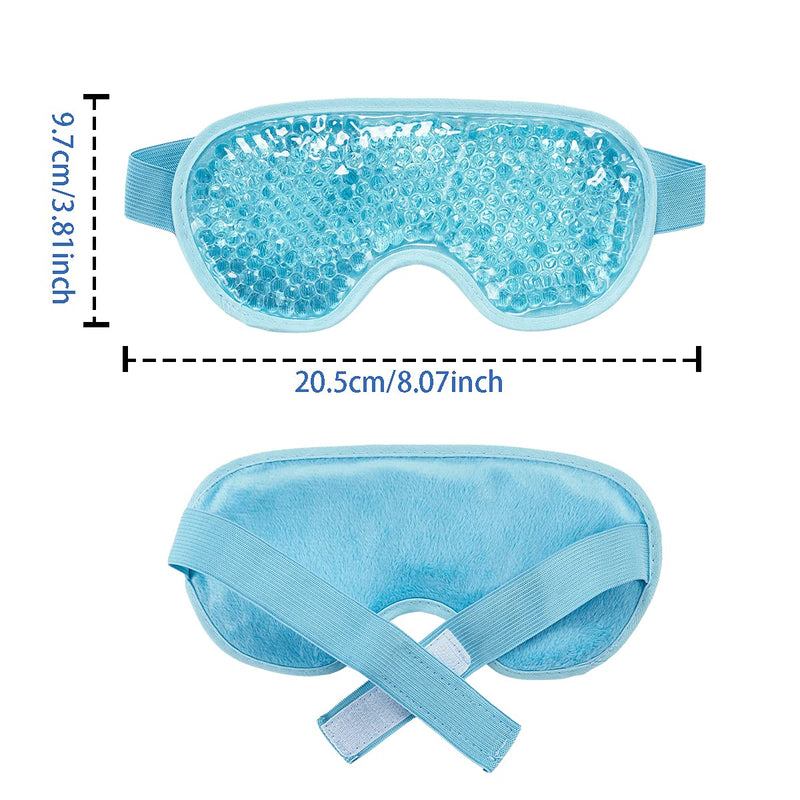 Zequech PVC Eye Mask, Cooling Eye Mask Gel, Hot Cold Soothing, Compress Gel Beads Eye Mask, Cooling Eye Mask for Puffy Eyes, Dark Circles, Headaches, Reduce Eyes Dry Swollen, Reusable Eye Cover - BeesActive Australia