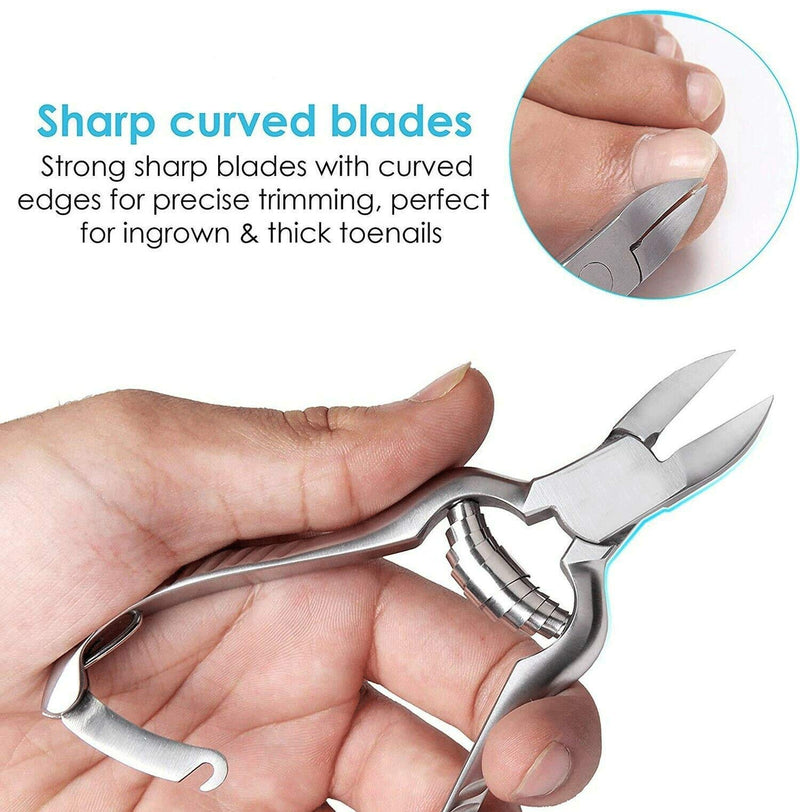 Ingrown Toenail Clippers - Professional Heavy Duty Stainless Steel Fingernail Thick Toenail Clipper Cutter Trimmer Sharp Blade Manicure Pedicure Podiatrist Chiropodist Tool For Adults Seniors By Krisp - BeesActive Australia