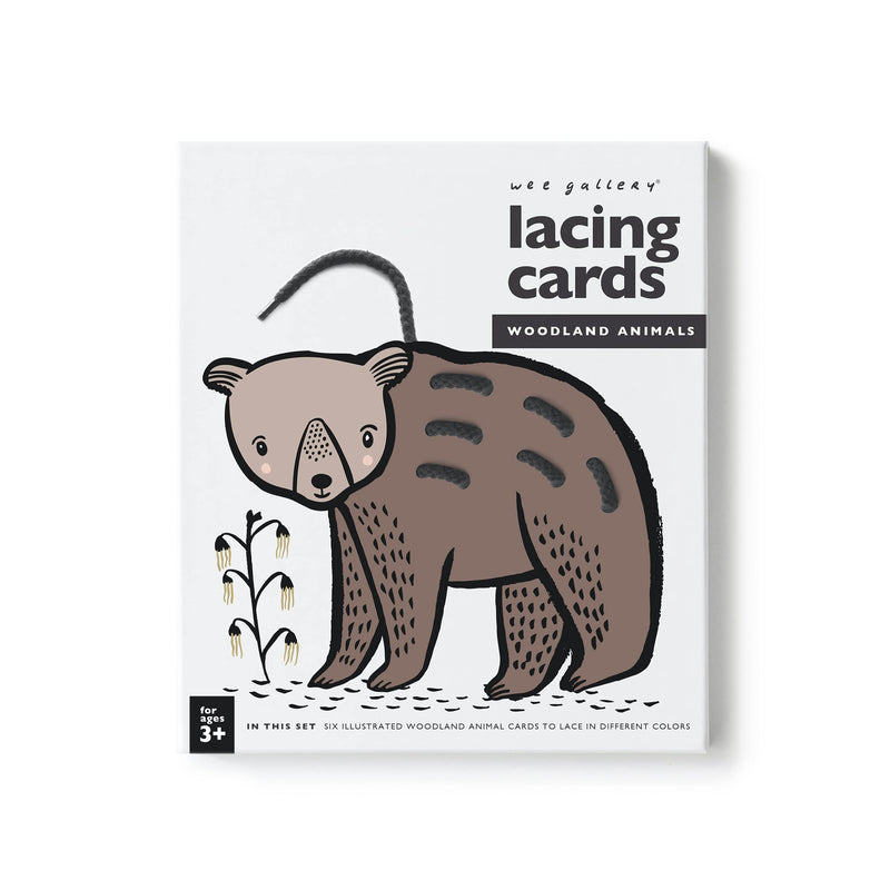 Wee Gallery Woodland Animal Lacing Cards for Toddlers, Sewing Board Activity for Children, Kids Travel Activity to Improve Motor Skills, Color Identification, and Dexterity (Ages 3+) - BeesActive Australia