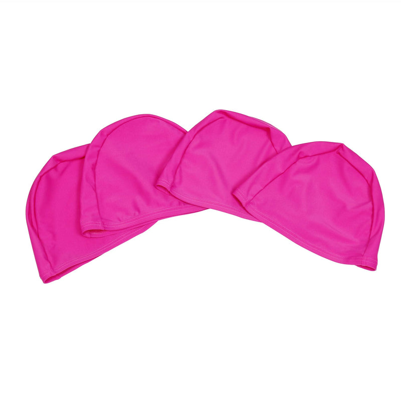 Leshang 4 Pack Solid Swim Caps, High Elasticity Swimming Caps, Woman Girls Men Kids One Size Swim Hats Pink Adult - BeesActive Australia