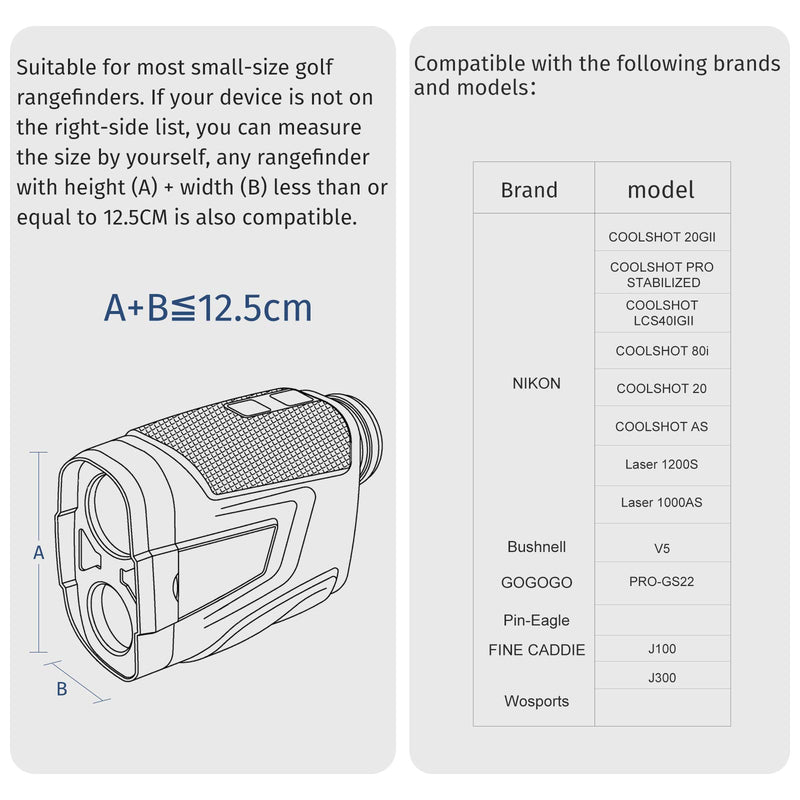Genew Adjustable RangeFinder Magnetic Holder Strap for Easily Stick Golf Rangefinder On Golf Cart Railing Bar or Frame (Rangefinder NOT Included) Black Small - BeesActive Australia