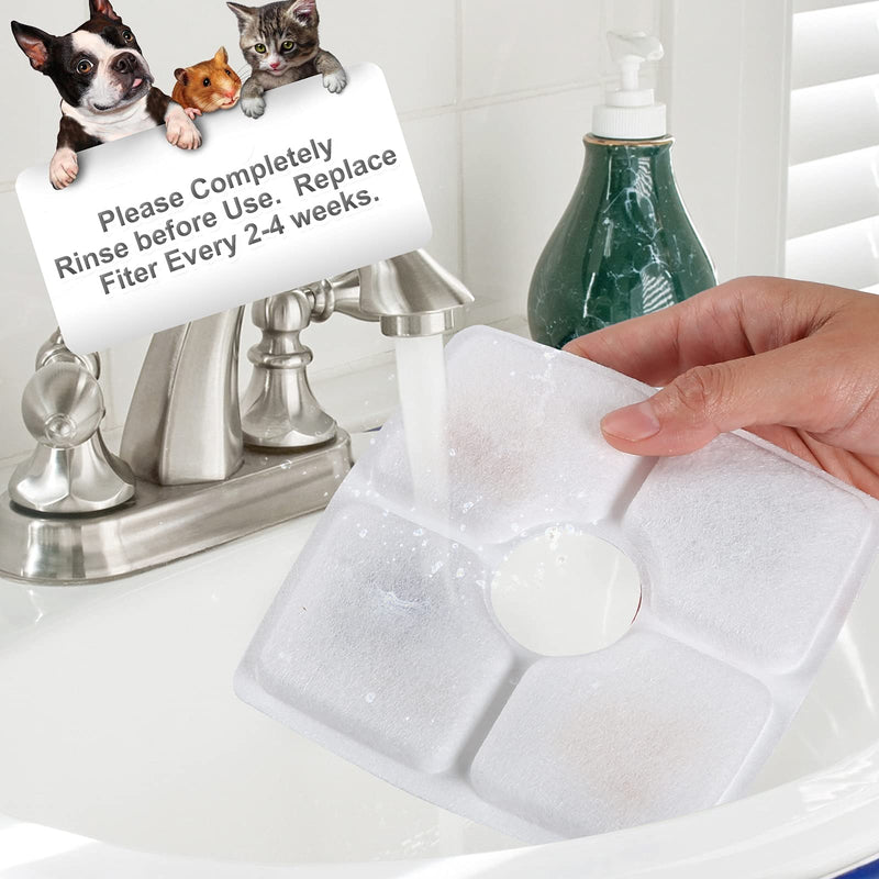 Cat Fountain Replacement Filter - 16Pcs, Guarm Cat Water Fountain Filter, Pet Water Fountain Filter Replacement for Most Cat Dog Water Dispensers, Activated Carbon Filters & PP Cotton (16pcs-02) 16pcs-02 - BeesActive Australia