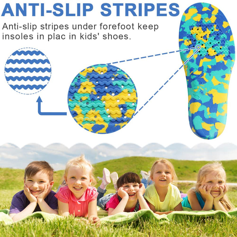 Ailaka Kids Orthotic Cushioning Arch Support Shoe Insoles, Children EVA Foam Inserts for Flat Feet, Plantar Fasciitis 2.5/4 UK - BeesActive Australia