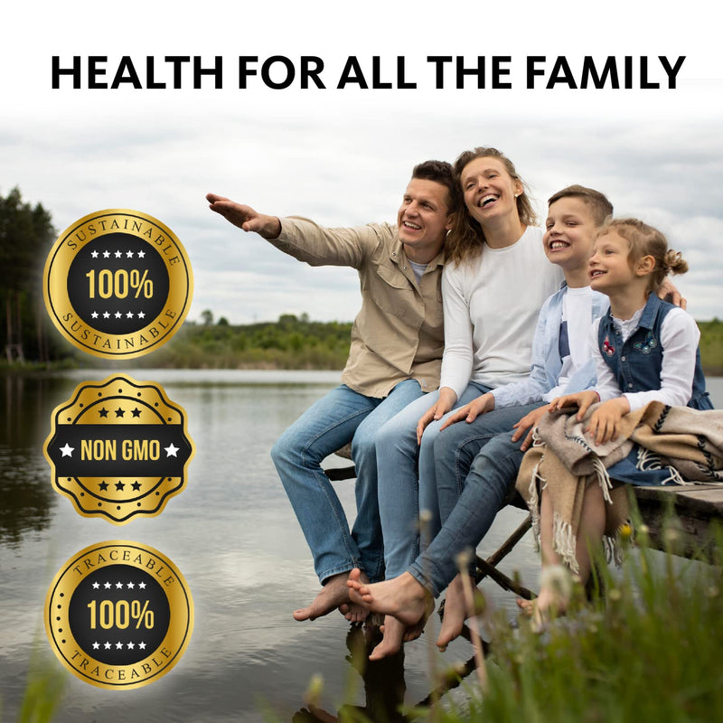 Cardio Premium Salmon Oil Supplement - A Full 21-Fatty Acid Spectrum, Including Omega 3 6 9 DHA & EPA - 90 Easy to Swallow Capsules - Non GMO & 100% Traceable - Strong Natural Antioxidant + K2 - BeesActive Australia