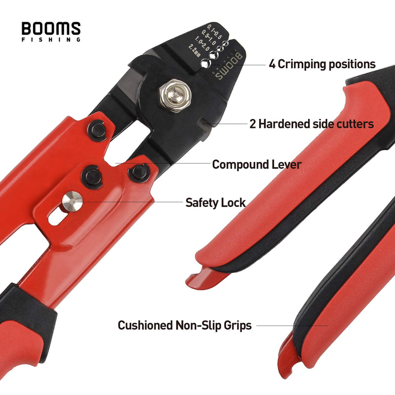 [AUSTRALIA] - Booms Fishing CP1 Fishing Crimping Pliers with Built-in Wire Cutters, for Easy Leader Making Crimper,Hardened Steel 